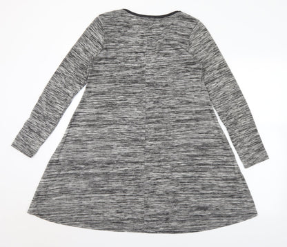 Womens UK Size 10 Cameo Grey Tunic Jumper