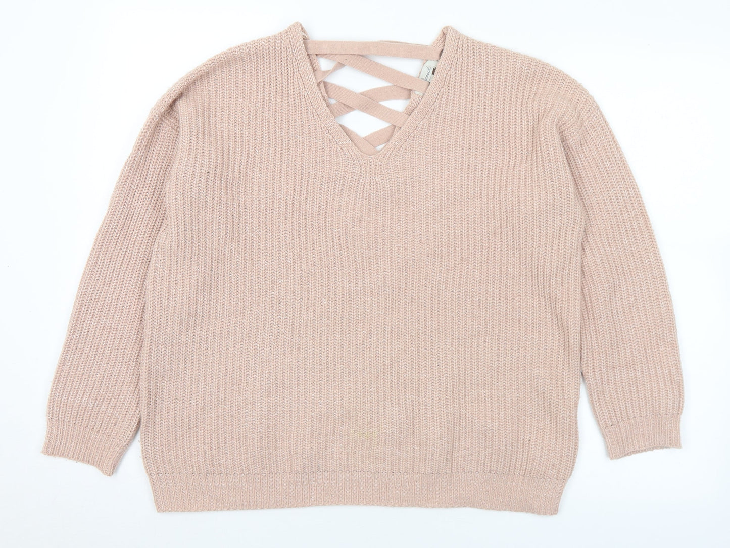 Womens UK Size S Peacocks Pink Pullover Jumper