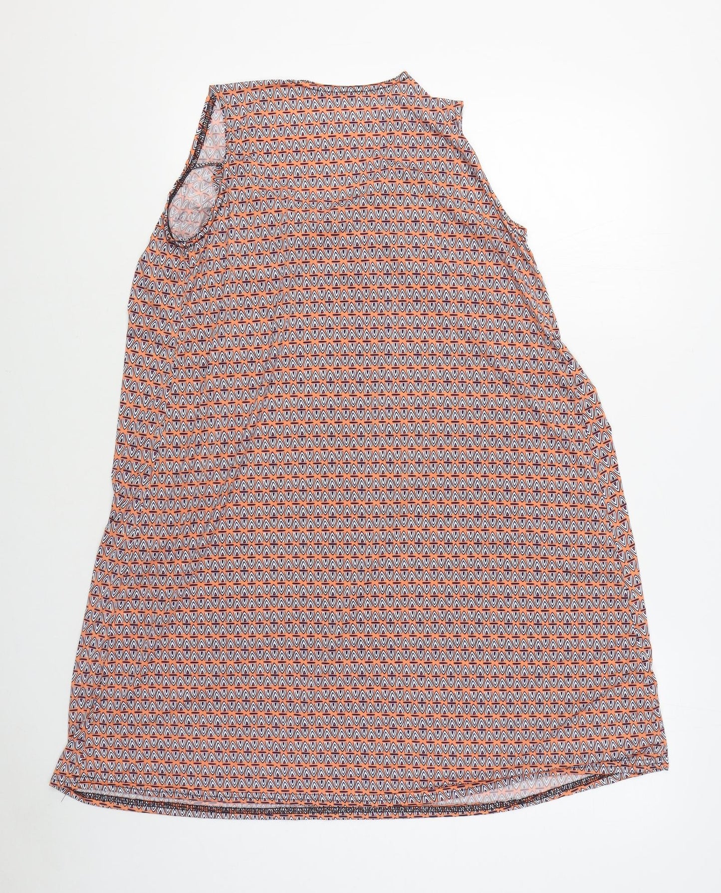 Womens UK Size M Preworn Orange Tunic Tank
