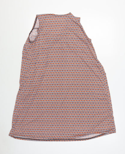 Womens UK Size M Preworn Orange Tunic Tank
