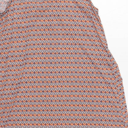 Womens UK Size M Preworn Orange Tunic Tank