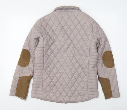 SOS Jenson Womens Brown   Quilted Jacket Size M  Zip