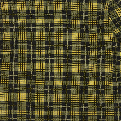 Savida Womens Yellow Plaid Polyester Pullover Sweatshirt Size M  Pullover