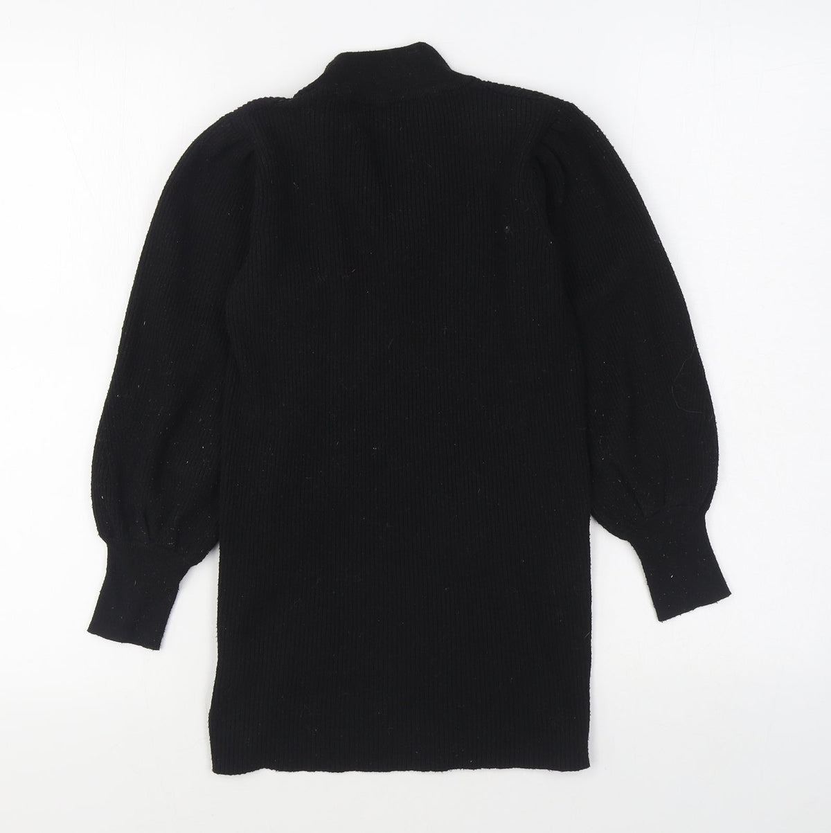 Dunnes Girls Black V-Neck  Polyester Pullover Jumper Size 10-11 Years  Pullover