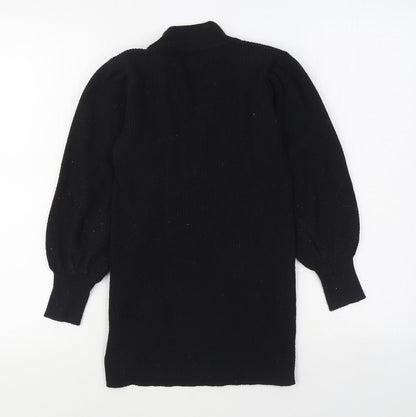 Dunnes Girls Black V-Neck  Polyester Pullover Jumper Size 10-11 Years  Pullover