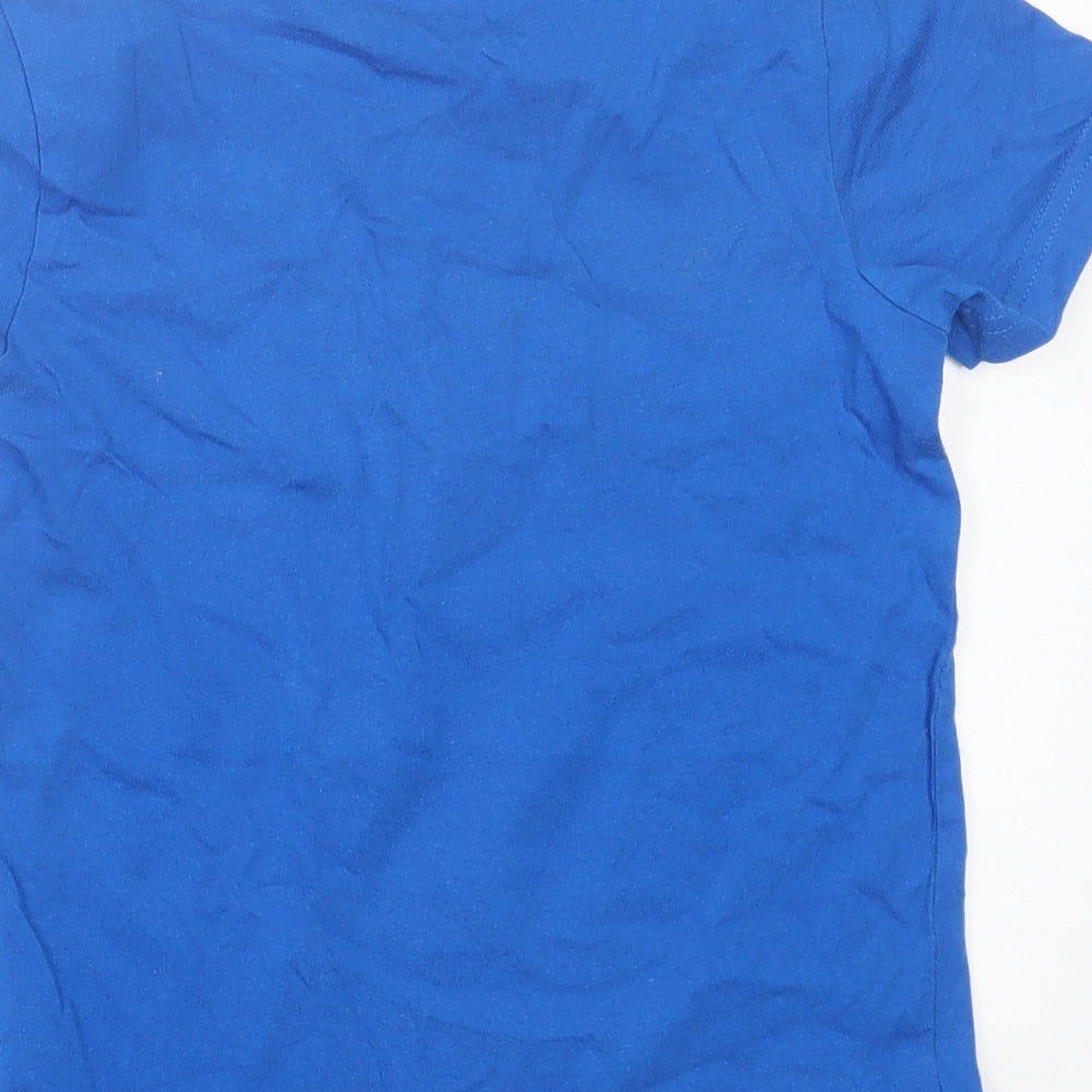 Preworn Boys Blue  Cotton Basic T-Shirt Size 3-4 Years Crew Neck Pullover - Lego