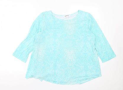 Womens UK Size 14 Gerard Blue Basic T-Shirt