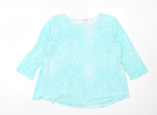 Womens UK Size 14 Gerard Blue Basic T-Shirt