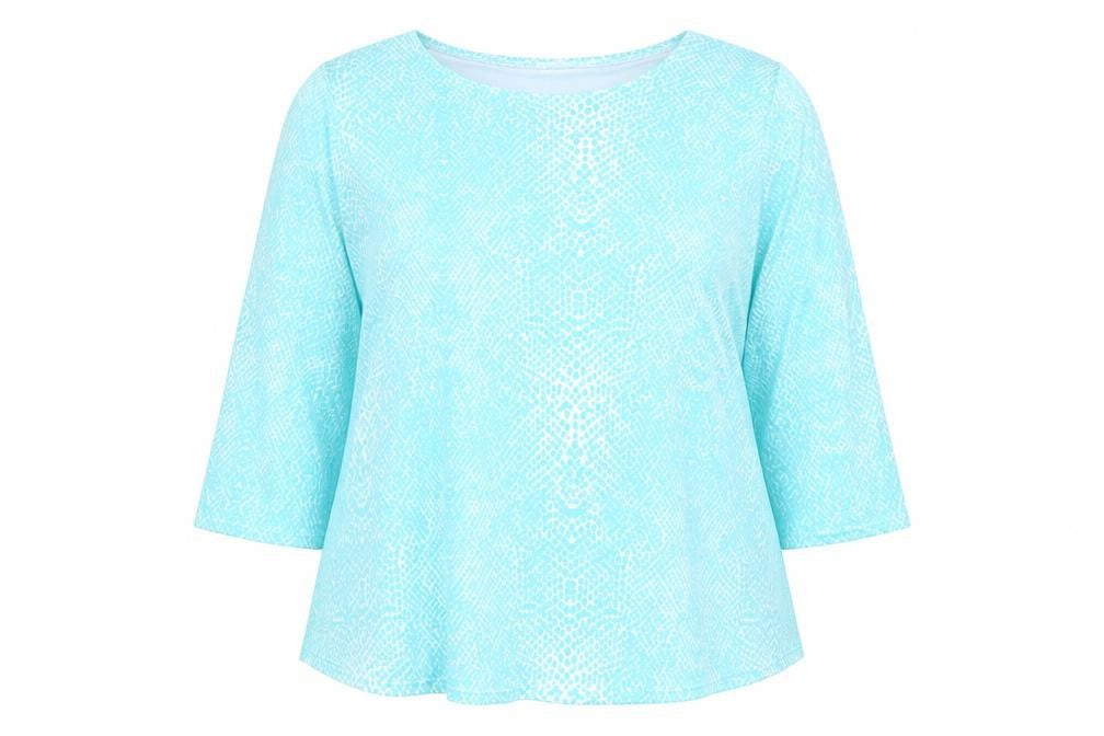 Womens UK Size 14 Gerard Blue Basic T-Shirt