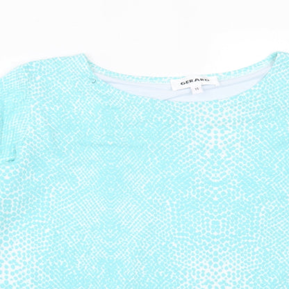 Womens UK Size 14 Gerard Blue Basic T-Shirt