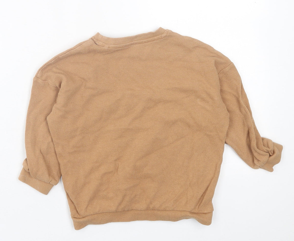 George Boys Brown  Cotton Pullover Sweatshirt Size 3-4 Years  Pullover