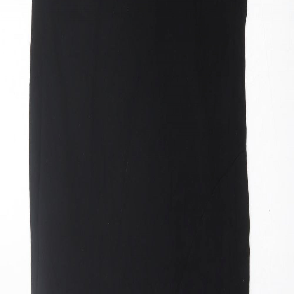Love Womens Black  Viscose A-Line  Size M  Square Neck Pullover