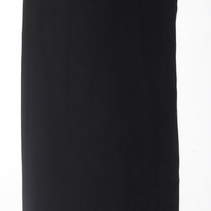 Love Womens Black  Viscose A-Line  Size M  Square Neck Pullover