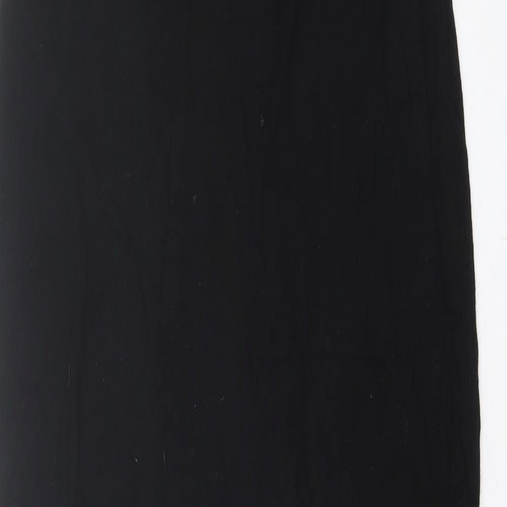 Love Womens Black  Viscose A-Line  Size M  Square Neck Pullover