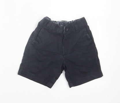 NEXT Boys Black  Cotton Bermuda Shorts Size 5 Years  Regular Buckle