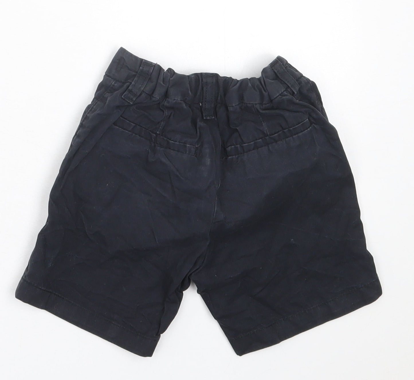 NEXT Boys Black  Cotton Bermuda Shorts Size 5 Years  Regular Buckle