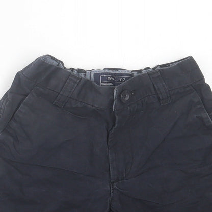 NEXT Boys Black  Cotton Bermuda Shorts Size 5 Years  Regular Buckle