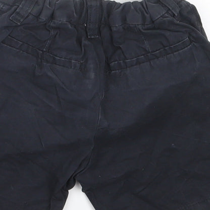 NEXT Boys Black  Cotton Bermuda Shorts Size 5 Years  Regular Buckle