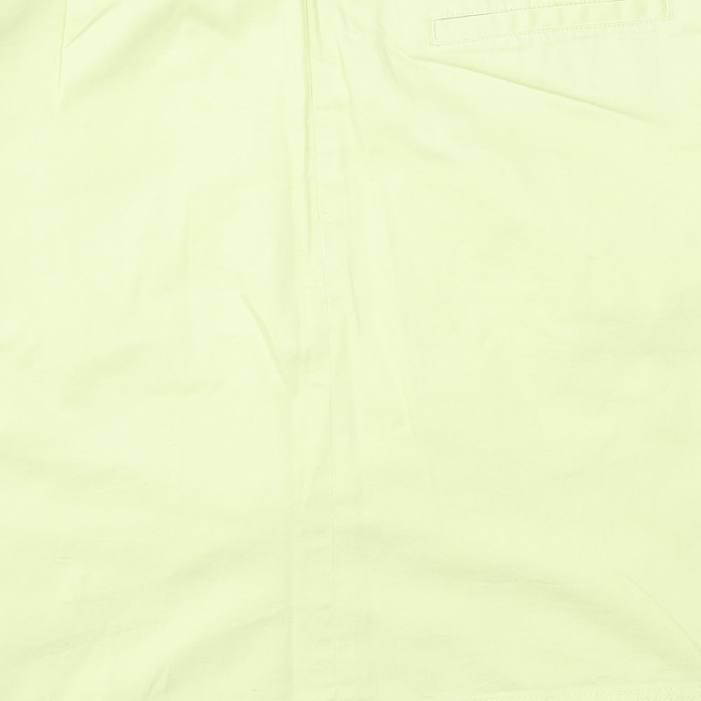 Daisy Womens Green  Cotton A-Line Skirt Size 10   Zip