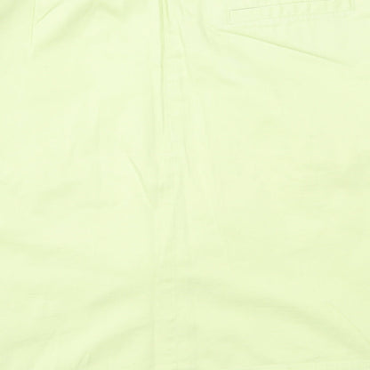 Daisy Womens Green  Cotton A-Line Skirt Size 10   Zip