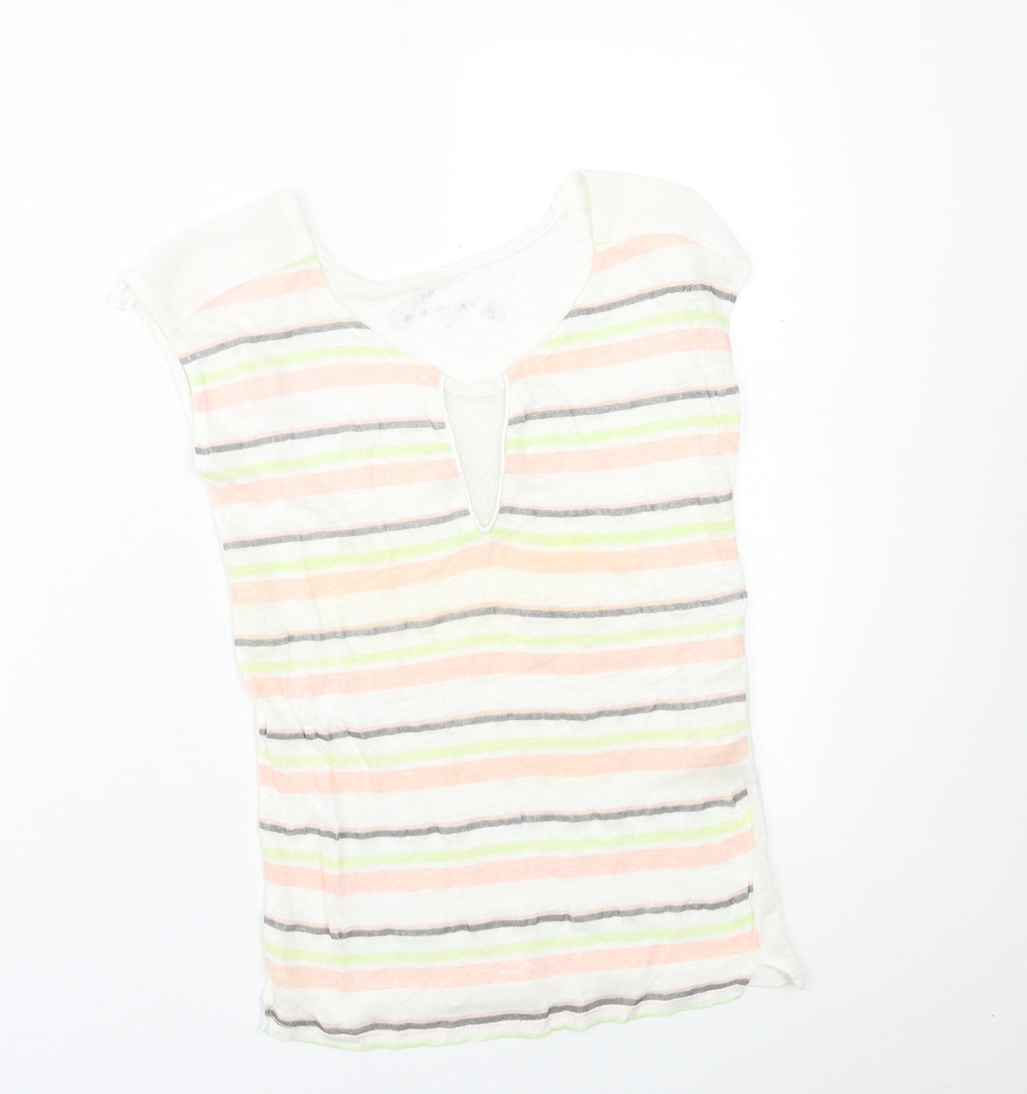 Womens UK Size S NAF NAF Multicoloured Basic T-Shirt