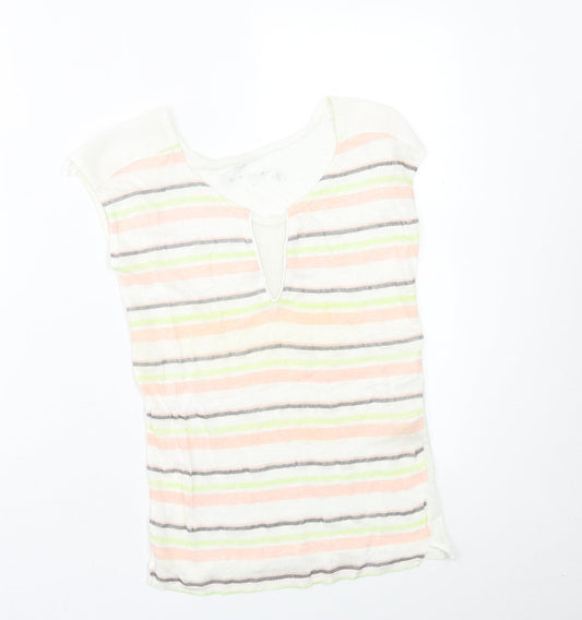 Womens UK Size S NAF NAF Multicoloured Basic T-Shirt