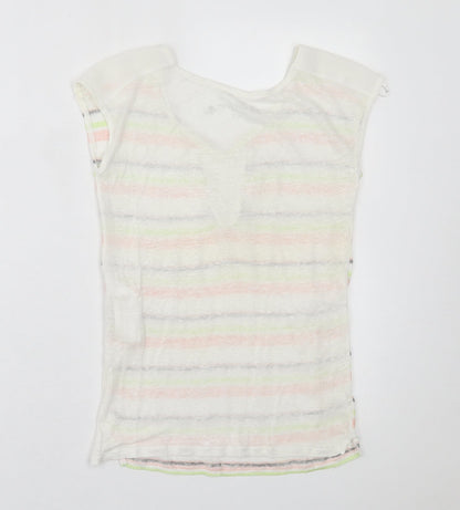 Womens UK Size S NAF NAF Multicoloured Basic T-Shirt