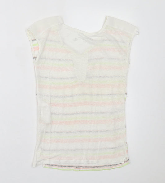Womens UK Size S NAF NAF Multicoloured Basic T-Shirt