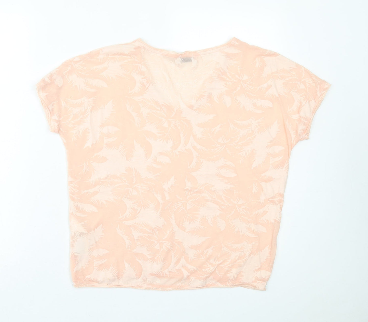 Womens UK Size S soaked Orange Basic T-Shirt