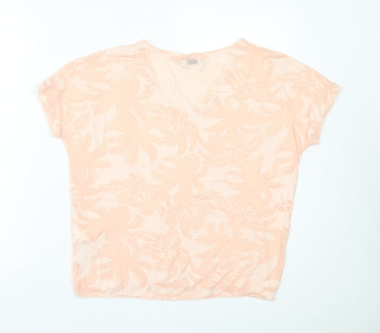 Womens UK Size S soaked Orange Basic T-Shirt