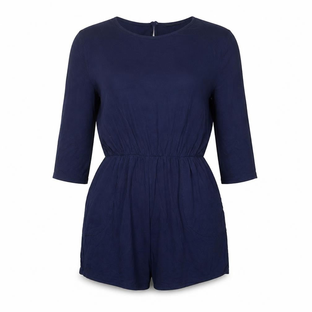 Womens UK Size 8 Boohoo One-Piece Blue Playsuit