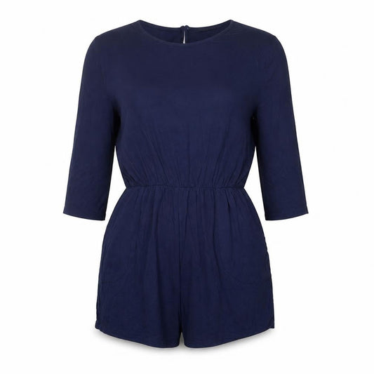 Womens UK Size 8 Boohoo One-Piece Blue Playsuit