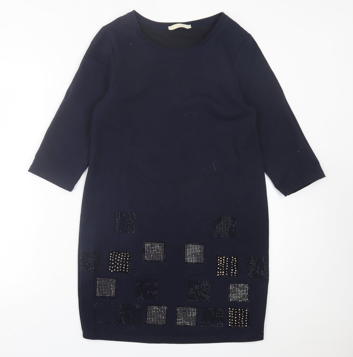 Free Still Womens Blue  Cotton A-Line  Size S  Crew Neck Pullover