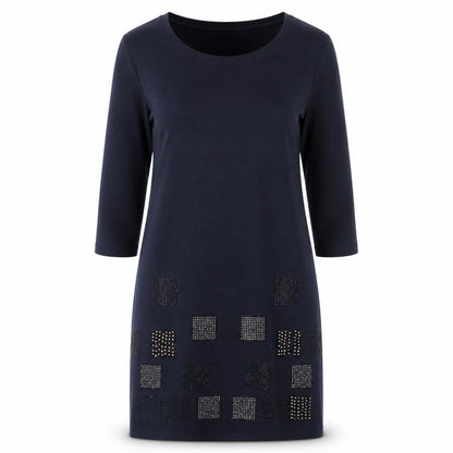 Free Still Womens Blue  Cotton A-Line  Size S  Crew Neck Pullover