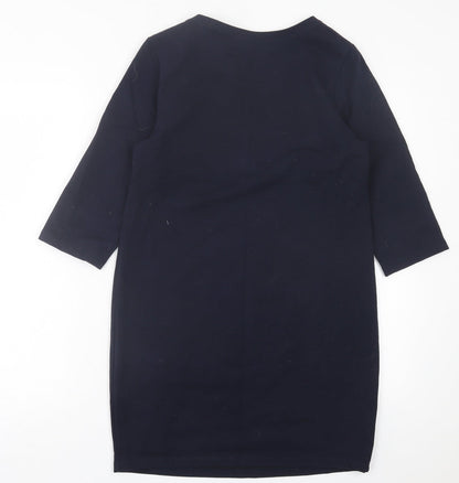 Free Still Womens Blue  Cotton A-Line  Size S  Crew Neck Pullover