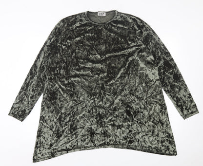 Lily sport Womens Green  Polyester A-Line  Size L  Crew Neck Pullover