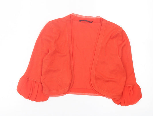 Coast Womens Orange V-Neck  Viscose Cardigan Jumper Size XS