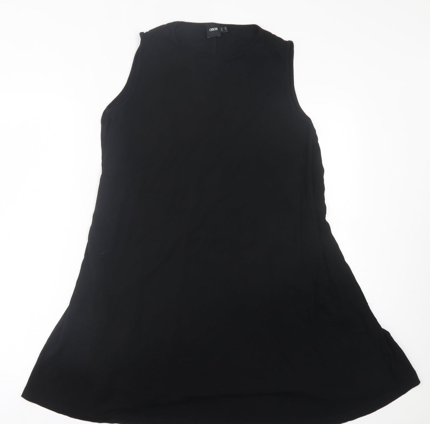 ASOS Womens Black  Viscose A-Line  Size 12  Crew Neck Pullover