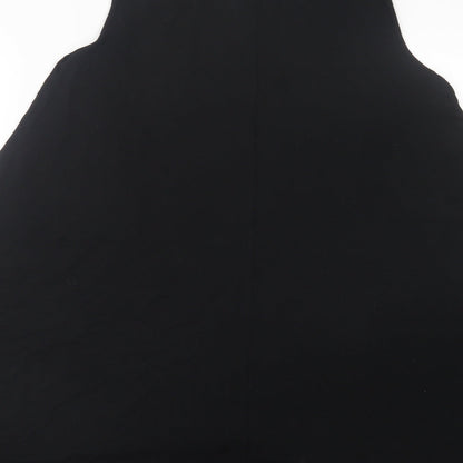 ASOS Womens Black  Viscose A-Line  Size 12  Crew Neck Pullover