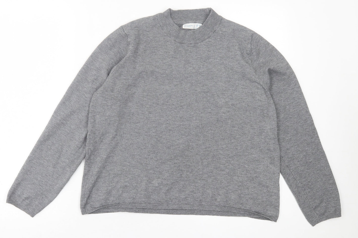 Primark Womens Grey Crew Neck  Polyester Pullover Jumper Size L