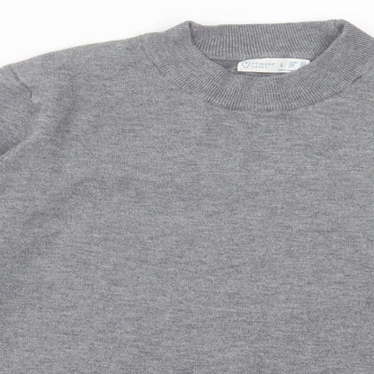 Primark Womens Grey Crew Neck  Polyester Pullover Jumper Size L