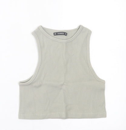 Womens UK Size M Dunnes Stores Green Cropped Tank
