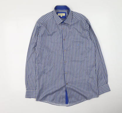 Mens UK Size M Daniel Grahame Blue  Button-Up Long Sleeve Casual Shirt