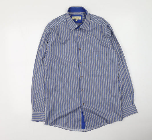 Mens UK Size M Daniel Grahame Blue  Button-Up Long Sleeve Casual Shirt
