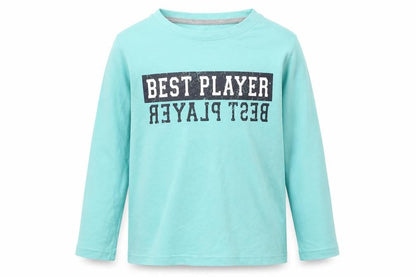 Lupilu Boys Blue  Cotton Basic Casual Size 4-5 Years Round Neck