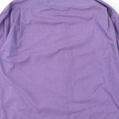 Mens UK Size 38 Burton Purple  Button-Up Long Sleeve Casual Shirt