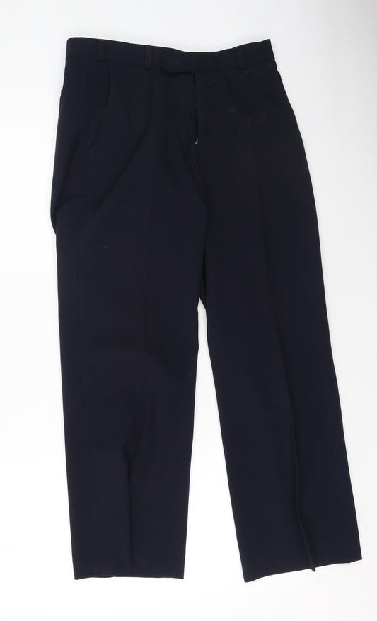 REMUS Mens Blue  Viscose Trousers  Size 30 in L27 in Regular