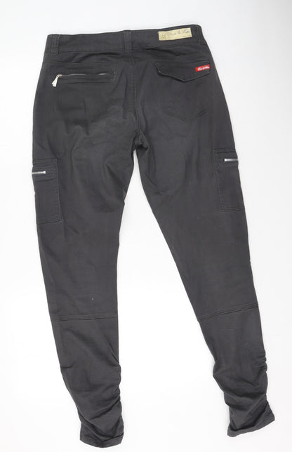 Rant & Rave Womens Grey  Cotton Jegging Trousers Size 32 L27 in Regular