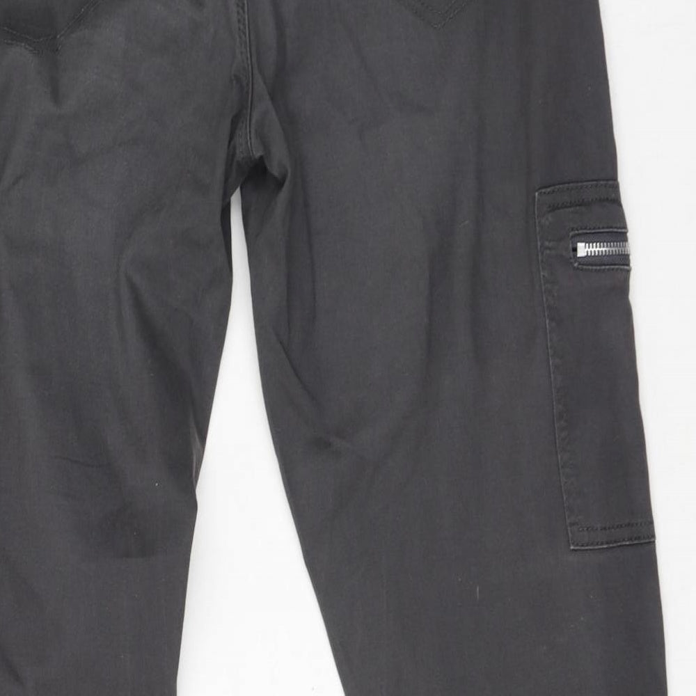 Rant & Rave Womens Grey  Cotton Jegging Trousers Size 32 L27 in Regular