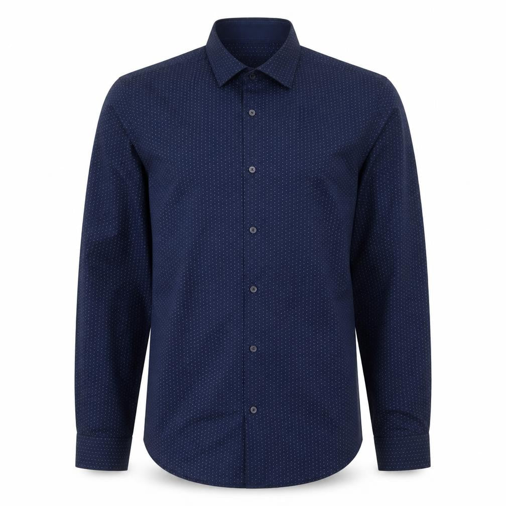 Mens UK Size S F&F Blue  Button-Up Long Sleeve Casual Shirt
